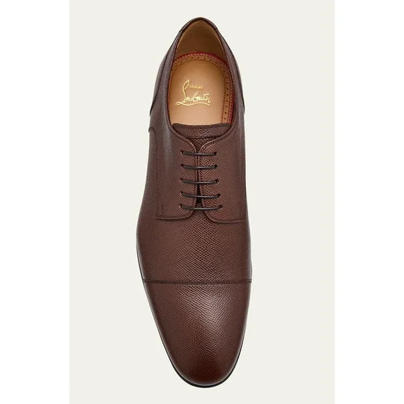 Christian Louboutin Surcity Flat Brown Leather Dress Oxford  display picture 3